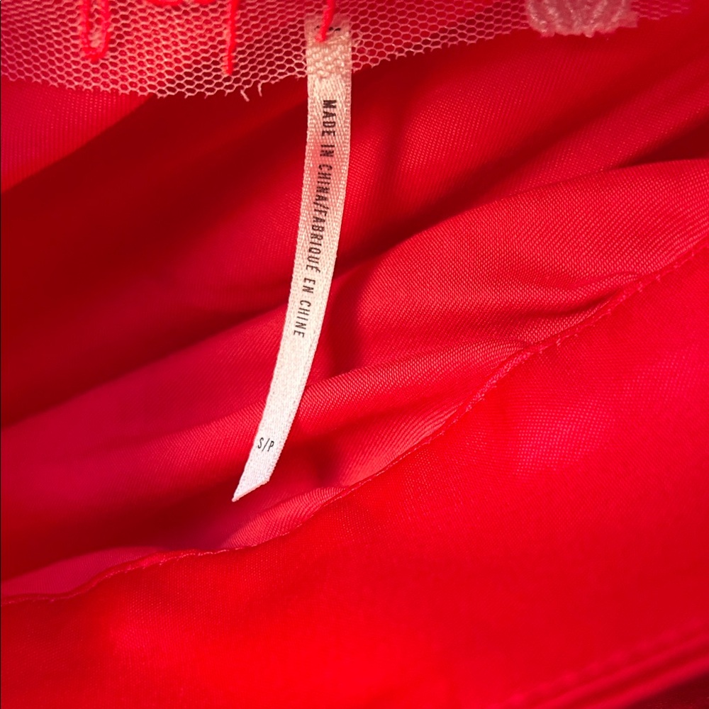 Free People Bright Red One-Shoulder Bow Dress - Picture 4 of 7